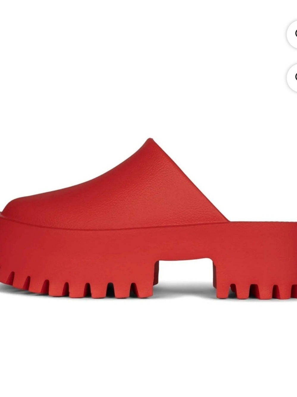 Jeffrey Campbell Red Chunky Platform Mules - Picture 3 of 5